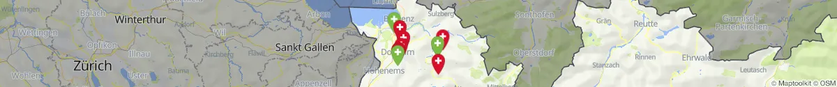 Map view for Pharmacies emergency services nearby Lingenau (Bregenz, Vorarlberg)